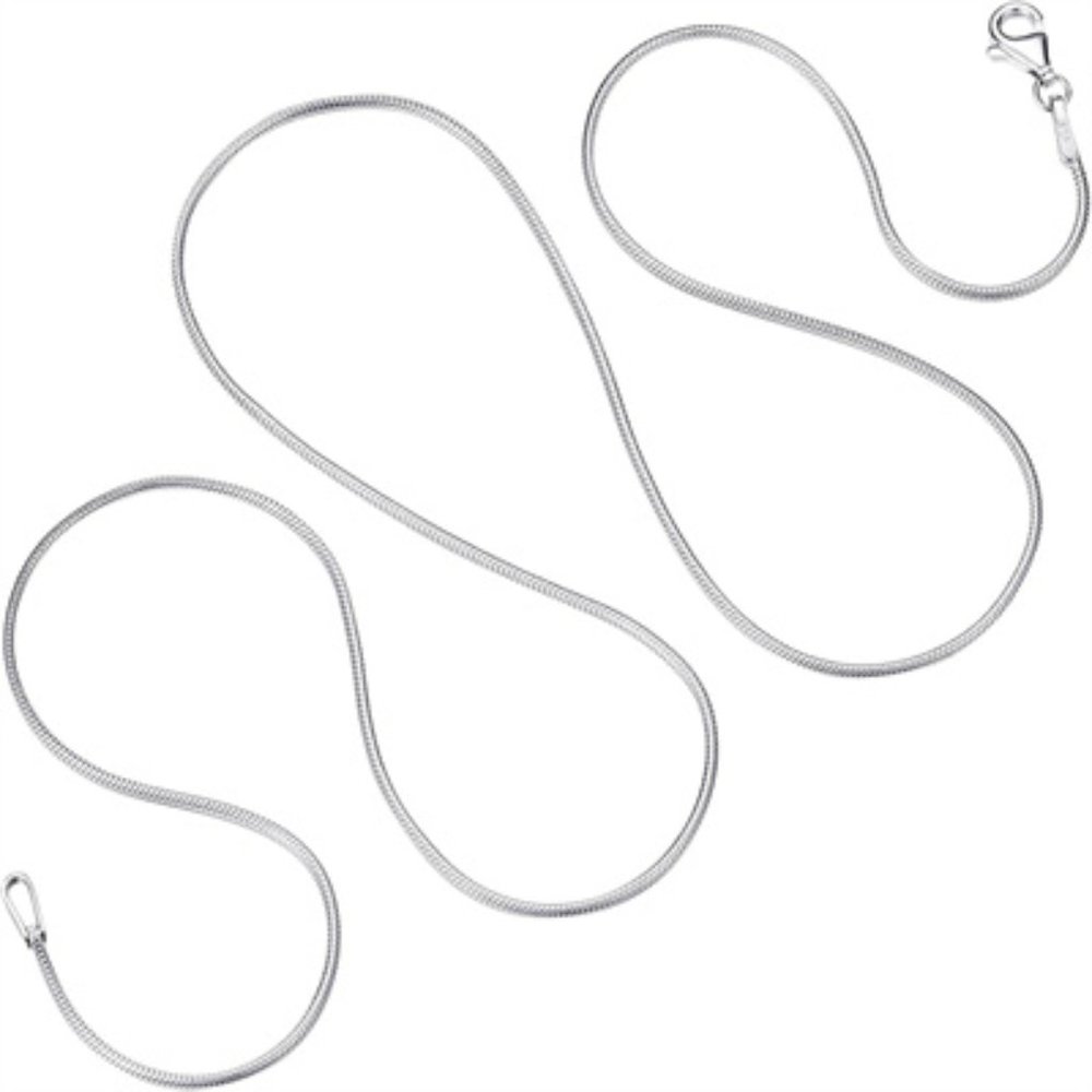 1MM- 1.5mm Round snake chain Necklace For Women men men Layer Durable Italian ne